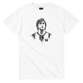 Johan Cruyff T-shirt, white with black portrait and number 14 graphic